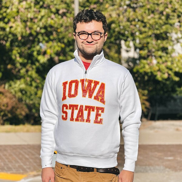 Gear Iowa State White 1/4-Zip Sweatshirt